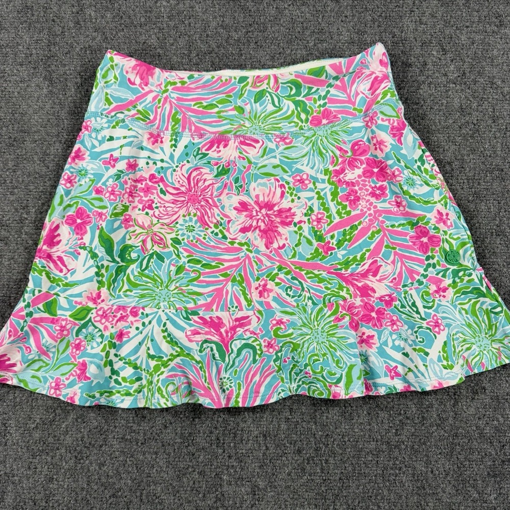 Lilly Pulitzer Luxletic Zadora Skort Small Floral Skirt Active Stretch Tropical
